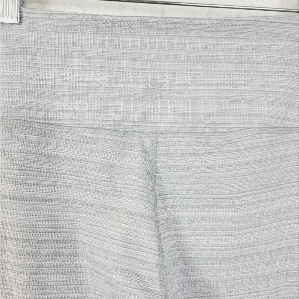 ATHLETA High-rise Jacquard Chaturanga Leggings | Light Gray | Textured | Size-S - Picture 10 of 11